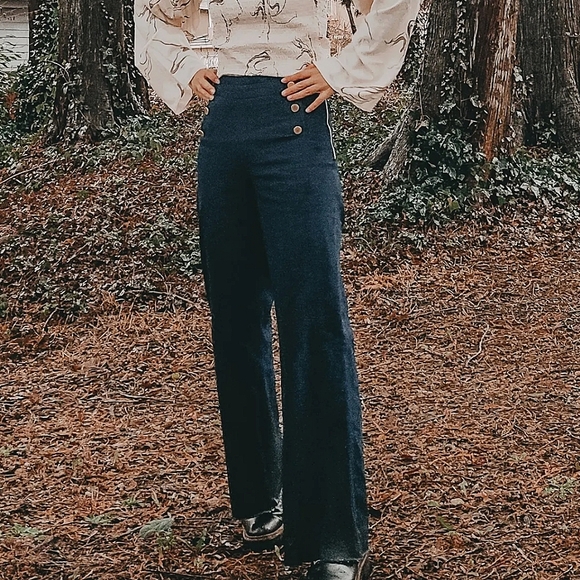 KOSHKA MASHKA - gorgeous wide leg denim jeans - size small - Picture 6 of 6